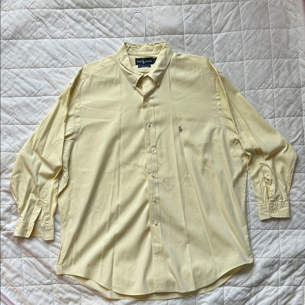 Polo by Ralph Lauren Men's Soft Yellow Casual Shirt